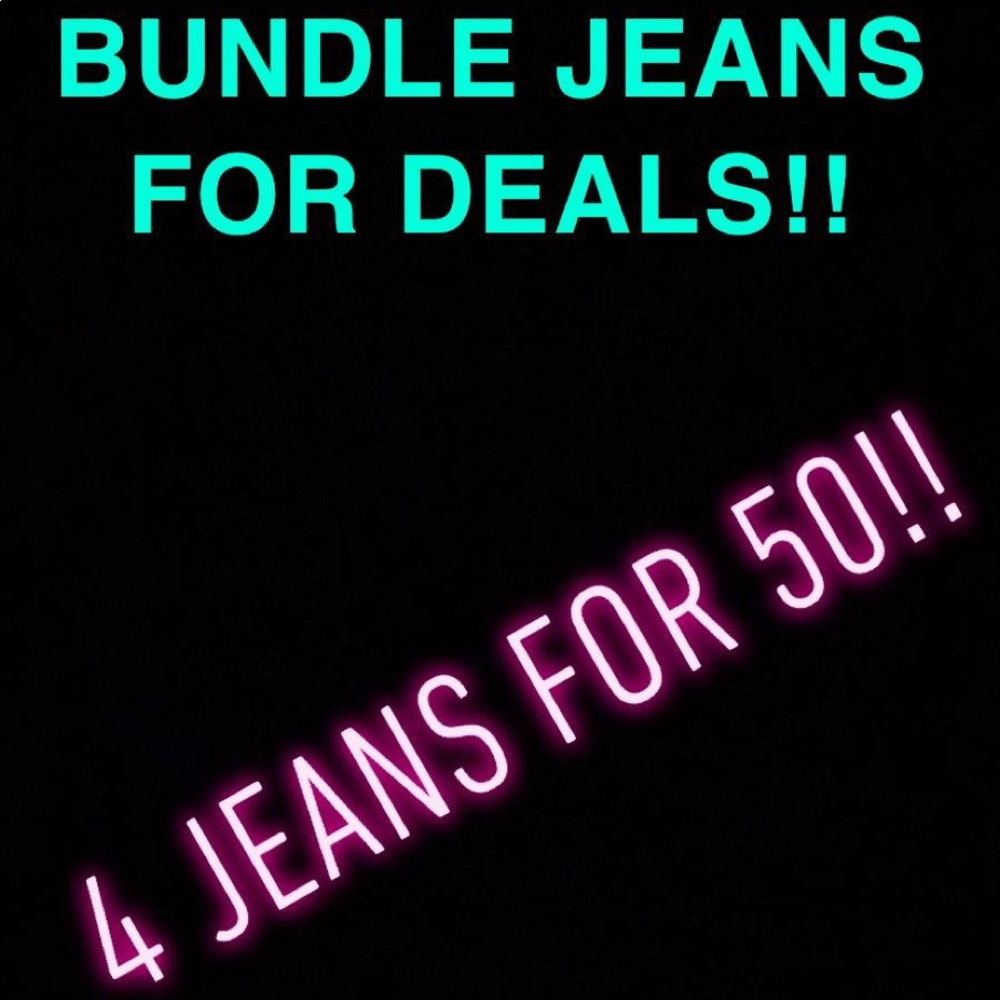 BUNDLE JEANS 4 PAIRS FOR 50!!